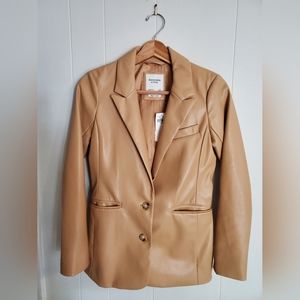 NWT Abercrombie & Fitch Vegan Leather Blazer